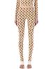 MARINE SERRE All-over Moon Print Leggings - Tan Black Moon - Thumbnail 1
