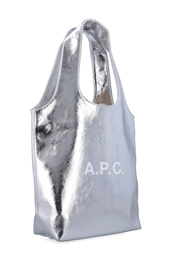 A.P.C. Ninon Metallised Small Tote - Silver