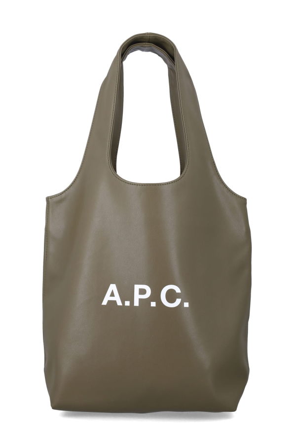 A.P.C. Ninon Small Faux Leather Tote - Khaki