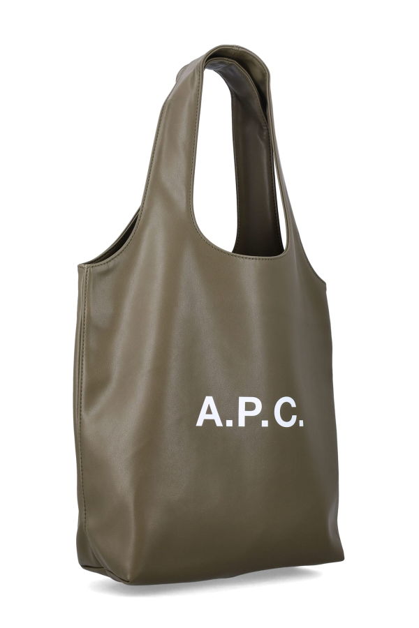 A.P.C. Ninon Small Faux Leather Tote - Khaki
