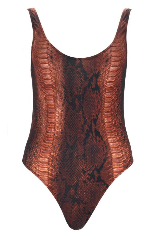 Jean Paul Gaultier Python Print One Piece Swimsuit