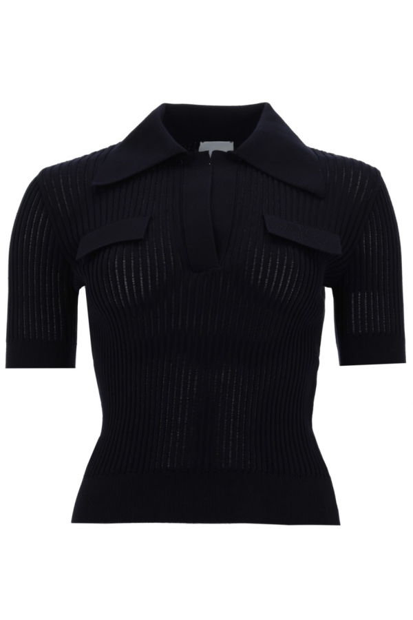 Patou Embroidered Cotton Polo Shirt - Blue