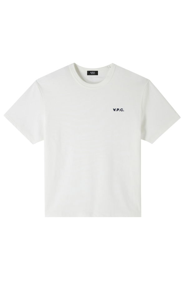 A.P.C. Boxy T-Shirt - White/Dark Navy