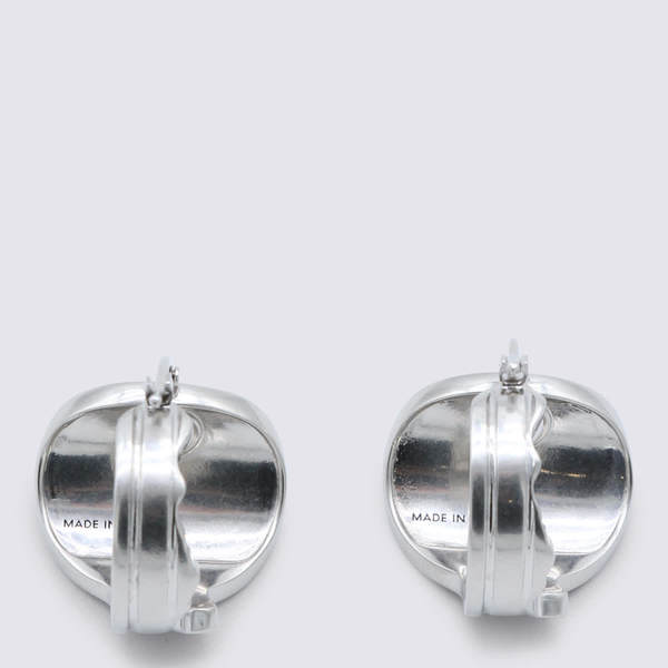 MM6 Maison Margiela Silver Brass Earrings - Glazed Palladium
