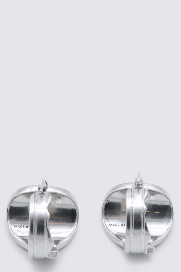 MM6 Maison Margiela Silver Brass Earrings - Glazed Palladium