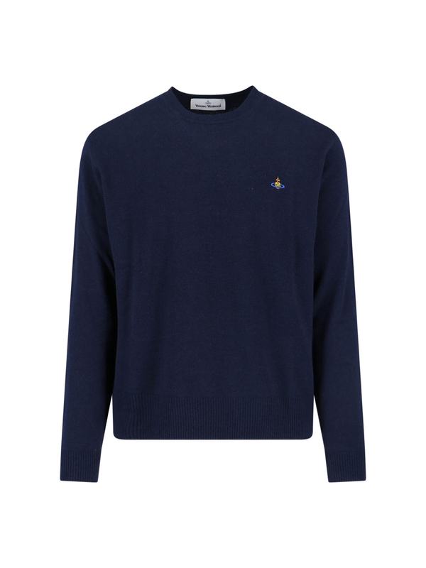 Vivienne Westwood Alex Crew Neck Sweater - Blue Vivienne Westwood Alex Crew Neck Sweater - Blue