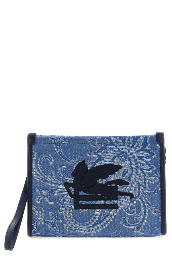 Etro Paisley Clutch Bag - Light Blue