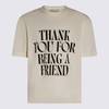 Ami Alexandre Mattiussi Off White Cotton Tee - Beige - Thumbnail 1