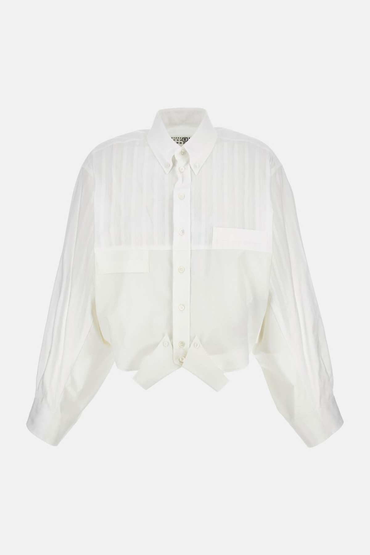MM6 Maison Margiela Asymmetric Shirt - White - Image 1 of 3