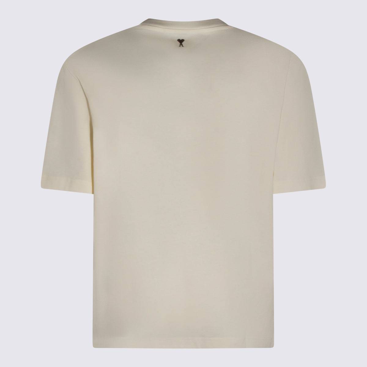 Ami Alexandre Mattiussi Off White Cotton Tee - Beige - Image 2 of 3
