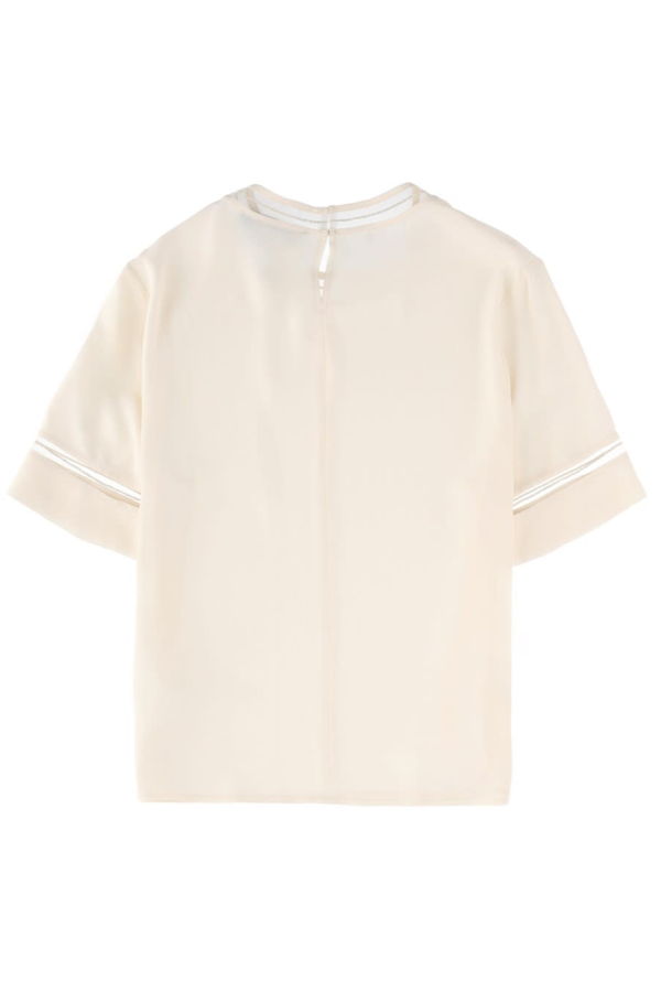Fabiana Filippi T-shirt With Transparent Details T-Shirt - Ivory