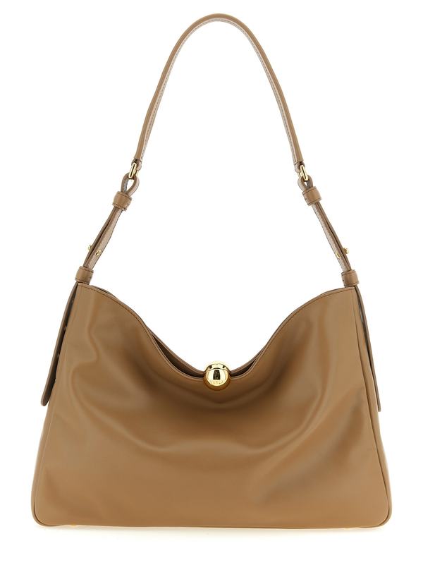 Furla Sfera Soft Large Shoulder Bag - Beige