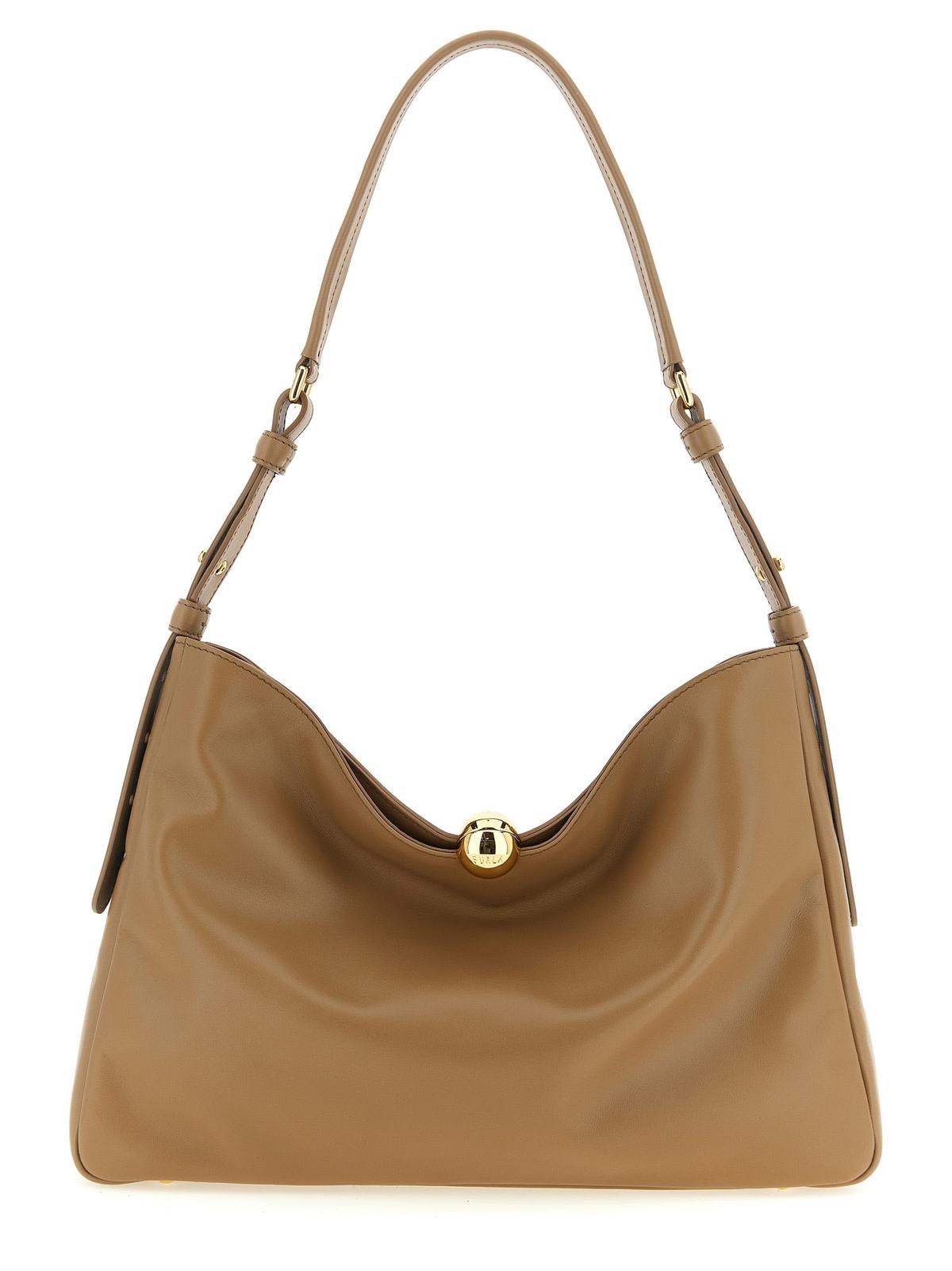 Furla Sfera Soft Large Shoulder Bag - Beige - Image 1 of 4
