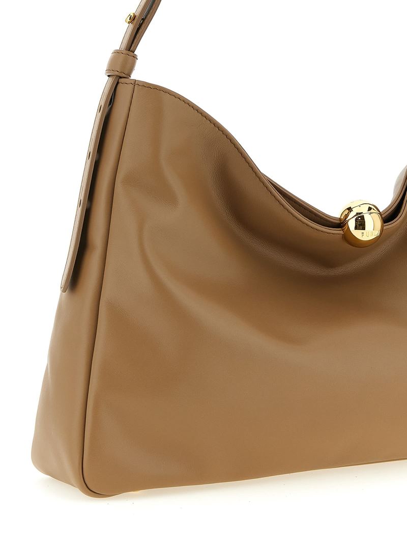 Furla Sfera Soft Large Shoulder Bag - Beige