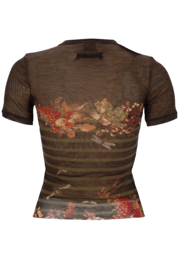 Jean Paul Gaultier Mariniere Grape Print T-Shirt - Multicolour
