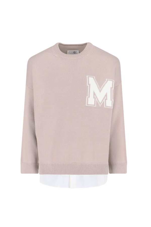 MM6 Maison Margiela Logo Sweater - Beige