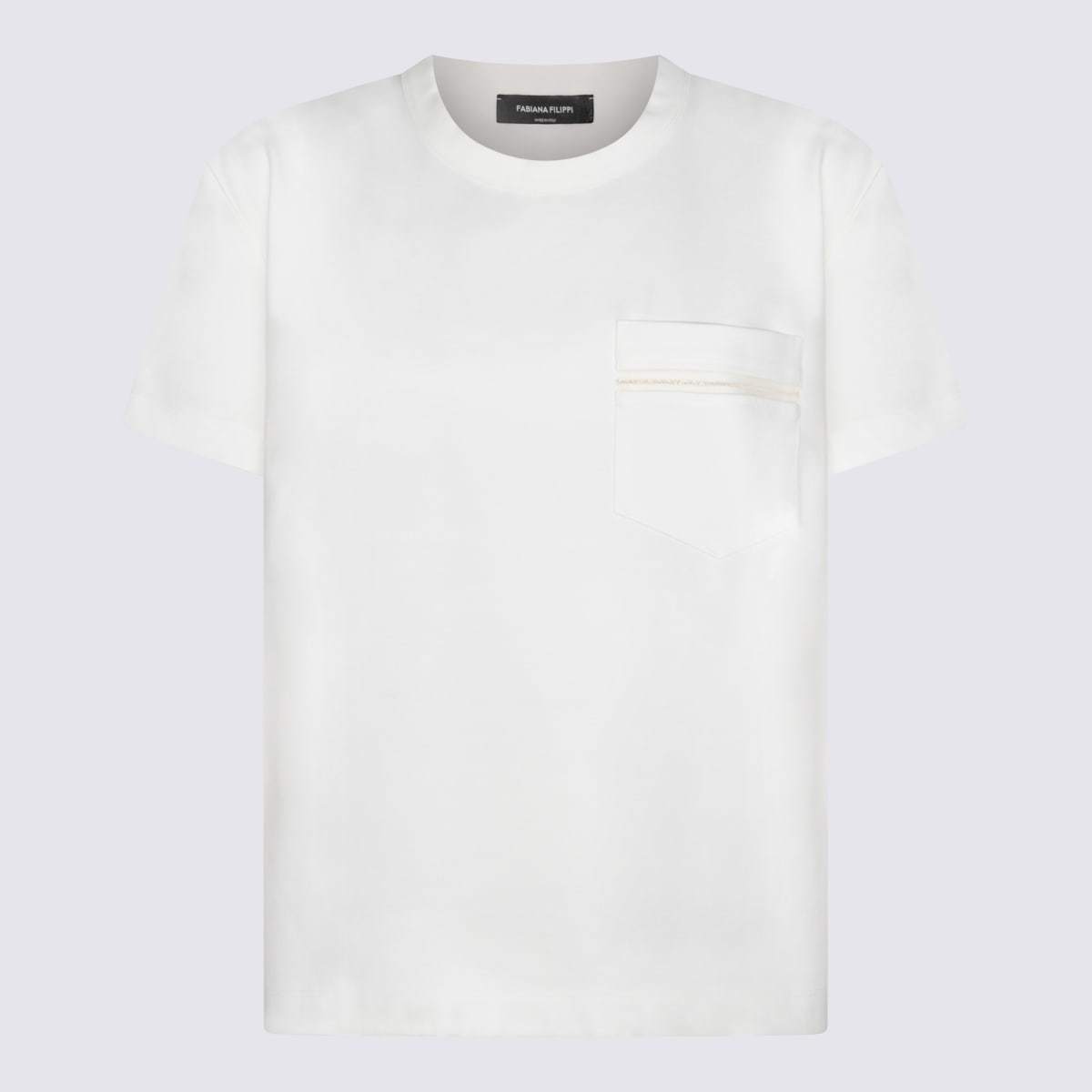 Fabiana Filippi Viscose T-Shirt - White - Image 1 of 3