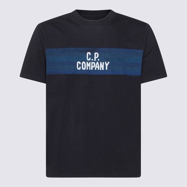 C.P. Company Dark Blue Cotton T-Shirt - Total Eclipse