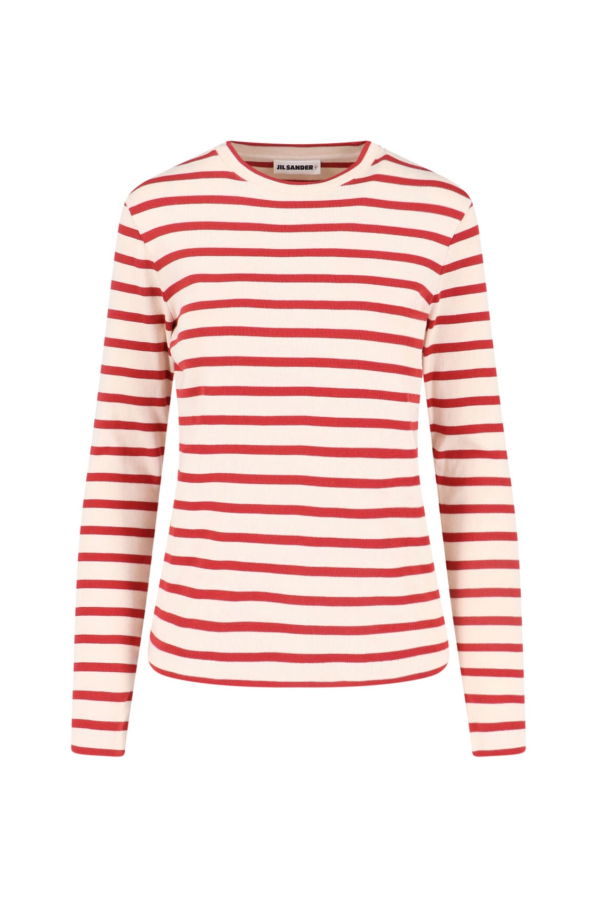 Jil Sander Striped T-Shirt - Red