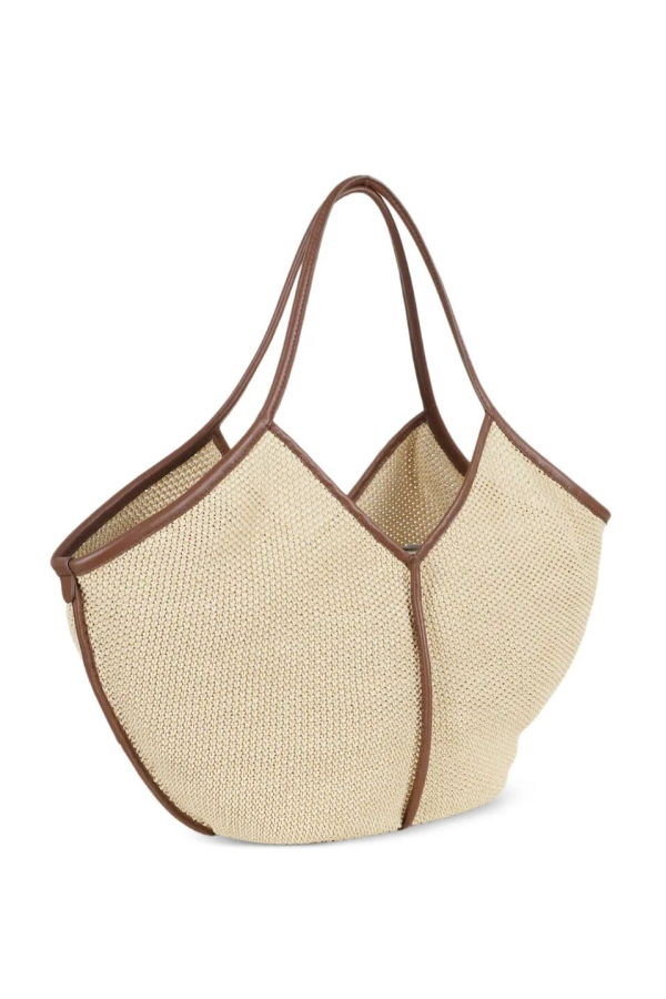 Hereu Calella Soft Raffia Tote - Natural Chestnut