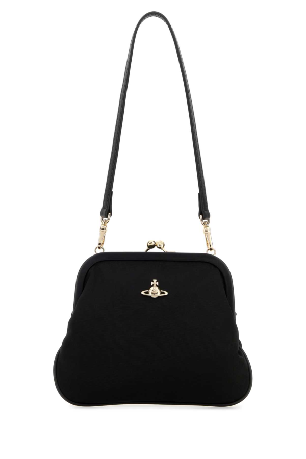 Vivienne Westwood Fabric Shoulder Bag Tote - Black