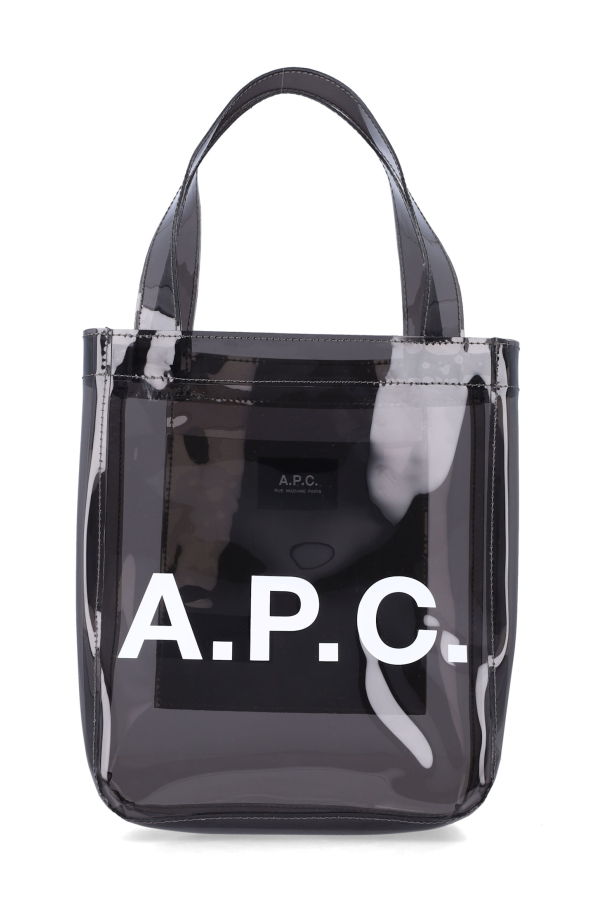 A.P.C. Small Lou Glossy PVC Tote Bag - Antracite
