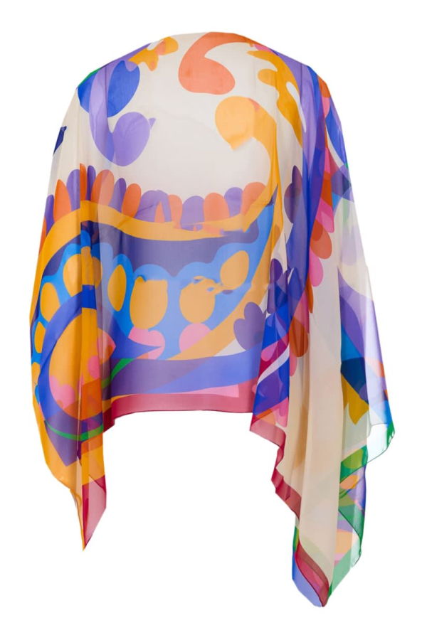 Etro Asymmetrical Paisley Print Poncho