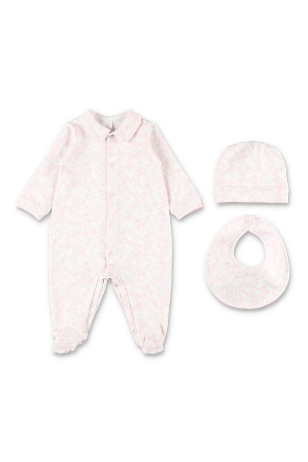 KIDS Golden Goose Baby Cotton Gift Set Bodysuit Set - Off White/Baby Pink