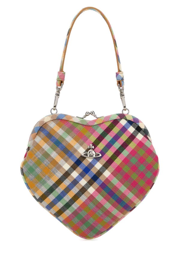 Vivienne Westwood Embroidered Fabric Belle Heart Frame Handbag - Multi
