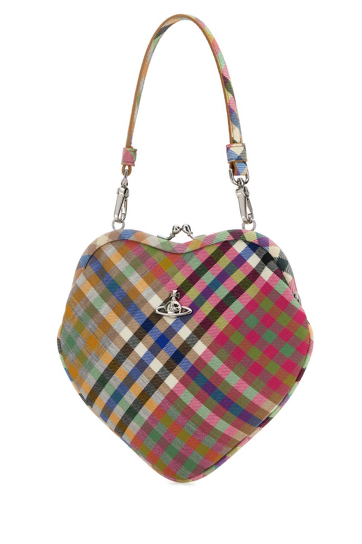 Vivienne Westwood Embroidered Fabric Belle Heart Frame Handbag - Multi - Image 2 of 2