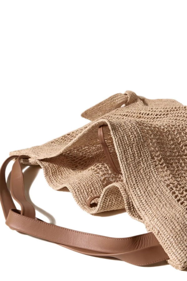 Hereu Cador Raffia Mesh Shoulder Bag - Natural Tan