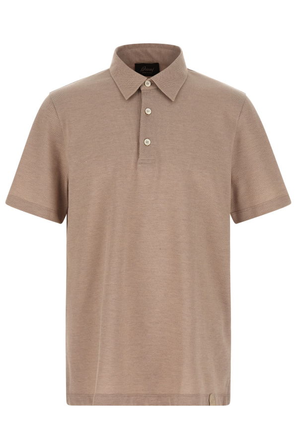 Brioni Cotton Polo Shirt - Beige