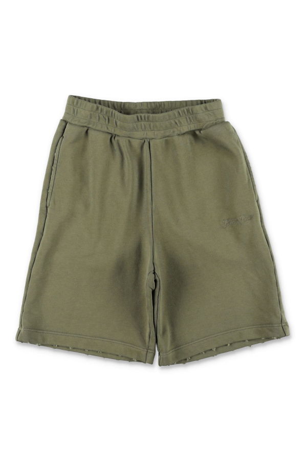KIDS Golden Goose Distressed Sweatshorts - Dusty Olive