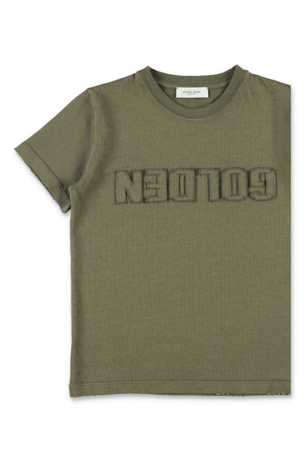 KIDS Golden Goose Logo T-Shirt - Dusty Olive