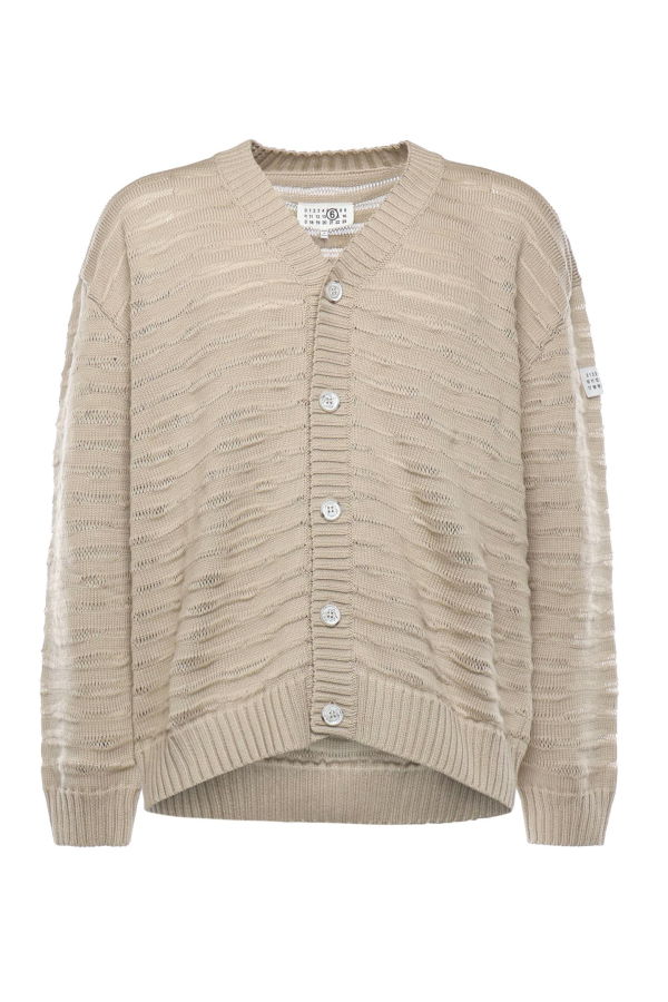 MM6 Maison Margiela Cotton Cardigan Sweater - Dune