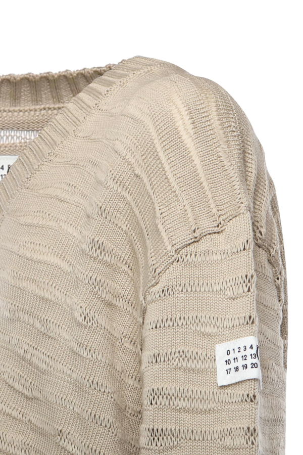 MM6 Maison Margiela Cotton Cardigan Sweater - Dune