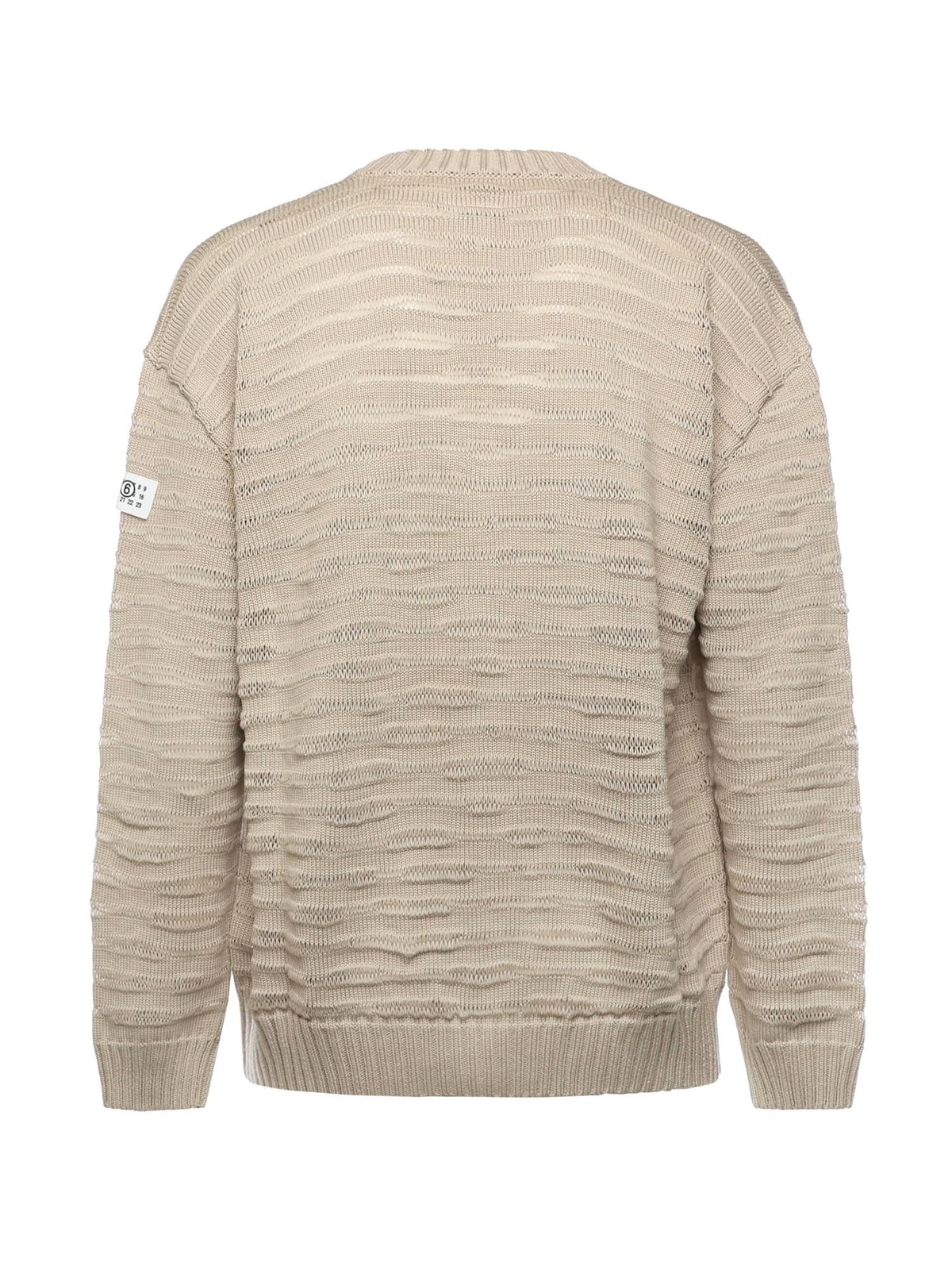 MM6 Maison Margiela Cotton Cardigan Sweater - Dune - Image 3 of 3