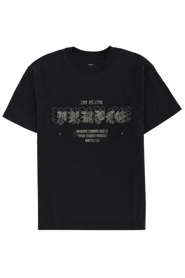 PURPLE Purple Brand Logo T-Shirt - Black
