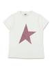 KIDS Golden Goose Glitter Star Cotton T-Shirt - Heritage White - Thumbnail 1