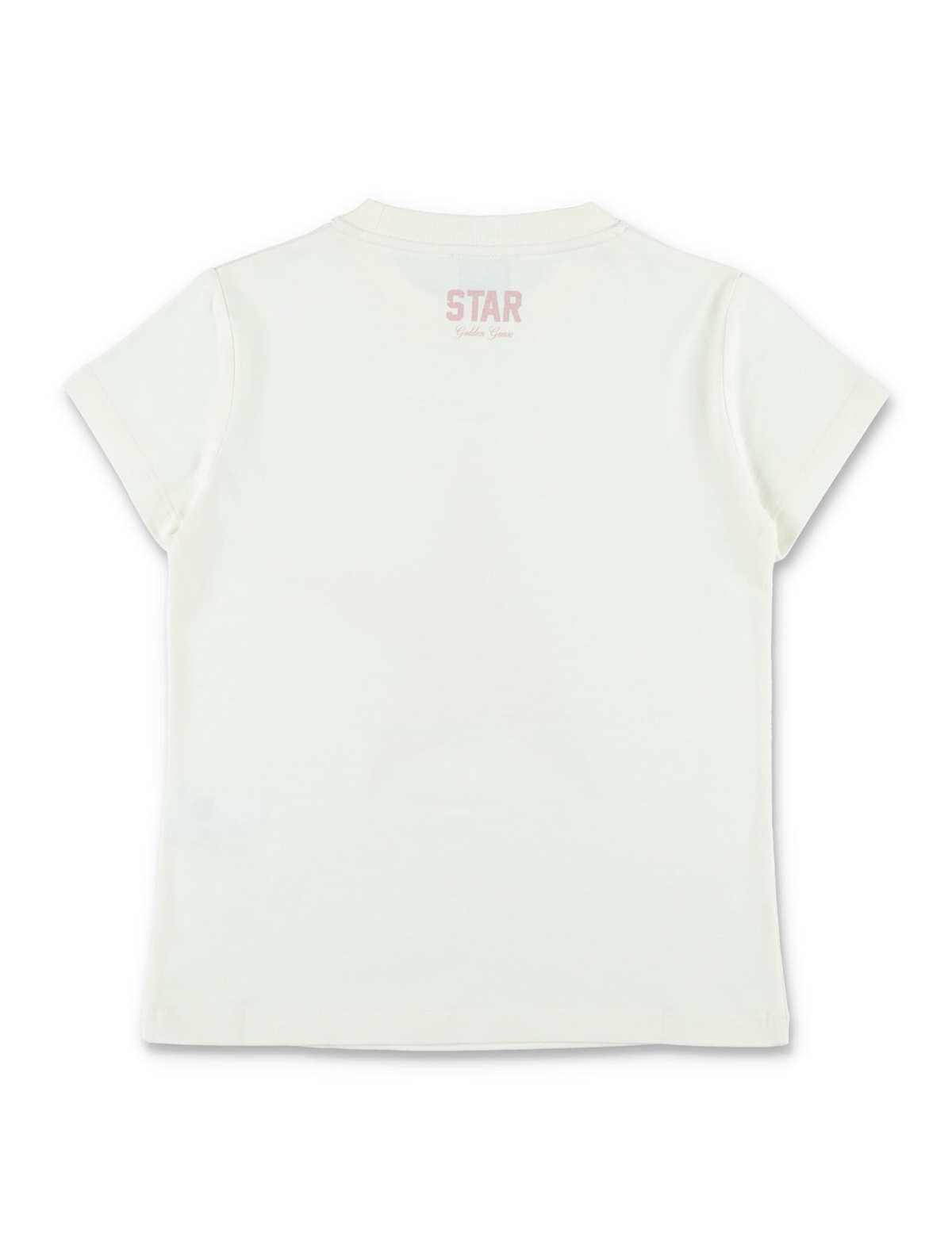 KIDS Golden Goose Glitter Star Cotton T-Shirt - Heritage White - Image 3 of 3