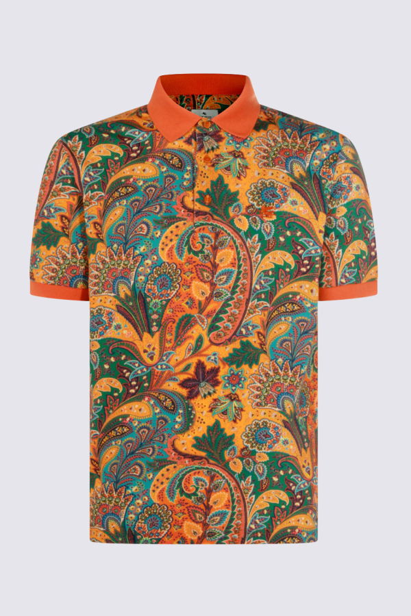 Etro Cotton Polo Shirt - Orange
