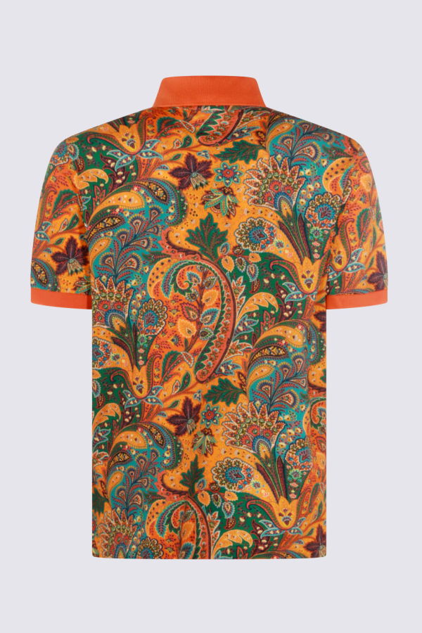 Etro Cotton Polo Shirt - Orange