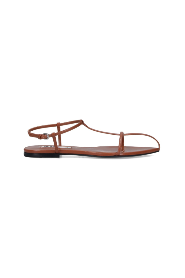 Jil Sander Leather Sandals - Brown