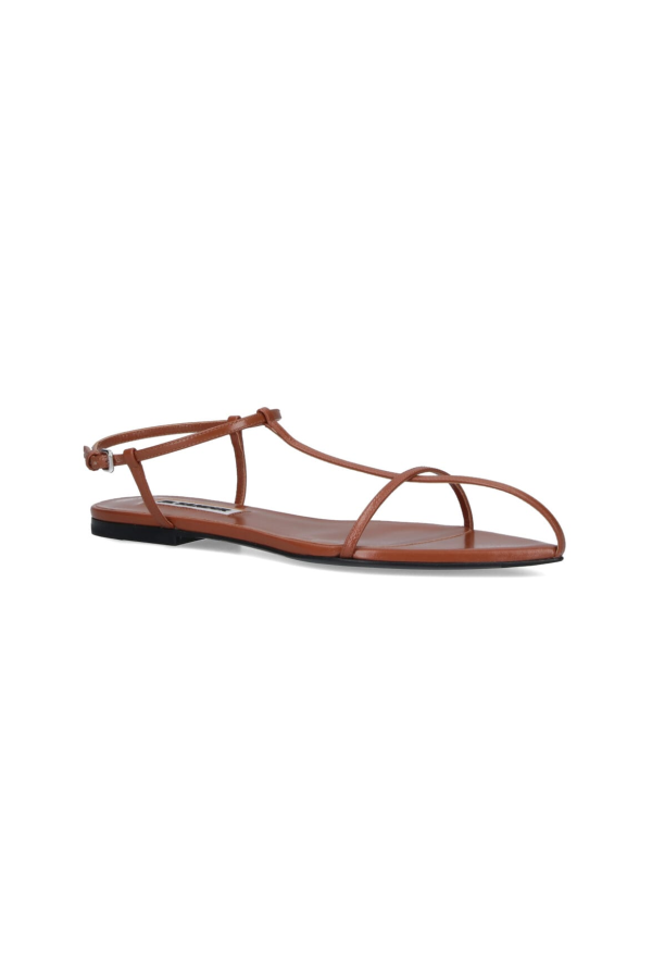 Jil Sander Leather Sandals - Brown