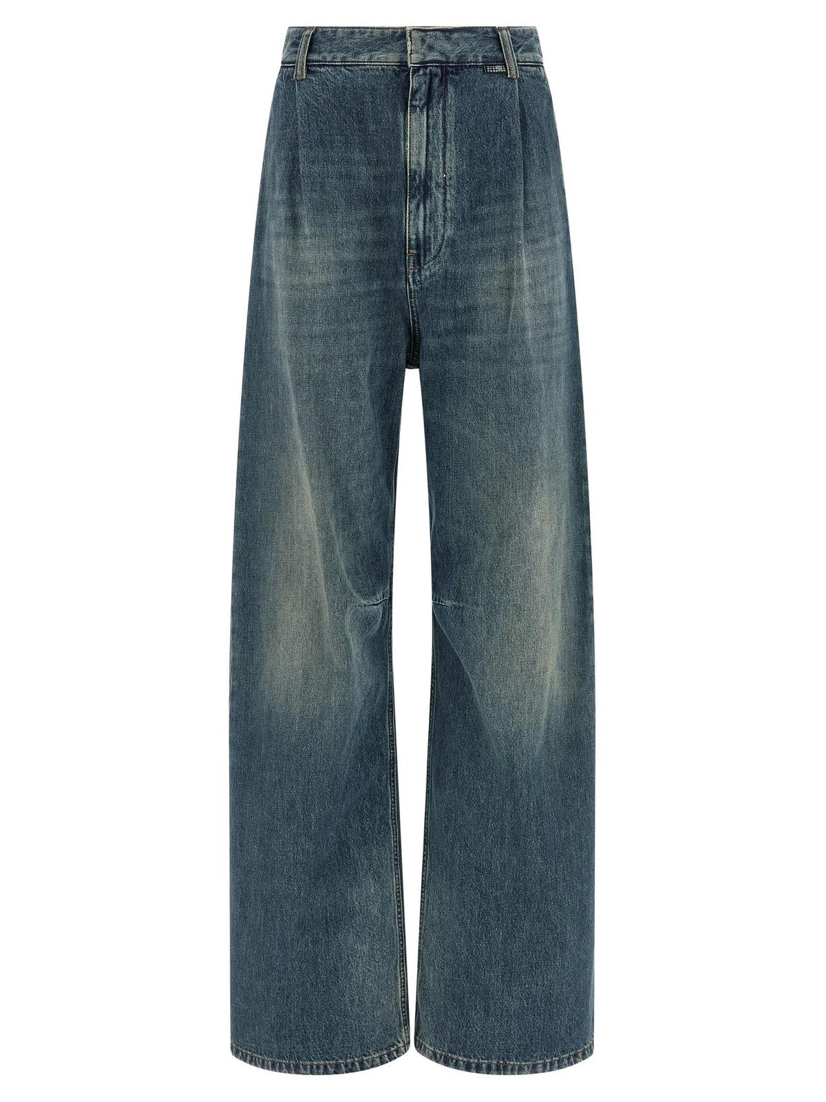 MM6 Maison Margiela Wide Leg Jeans - Blue - Image 1 of 4