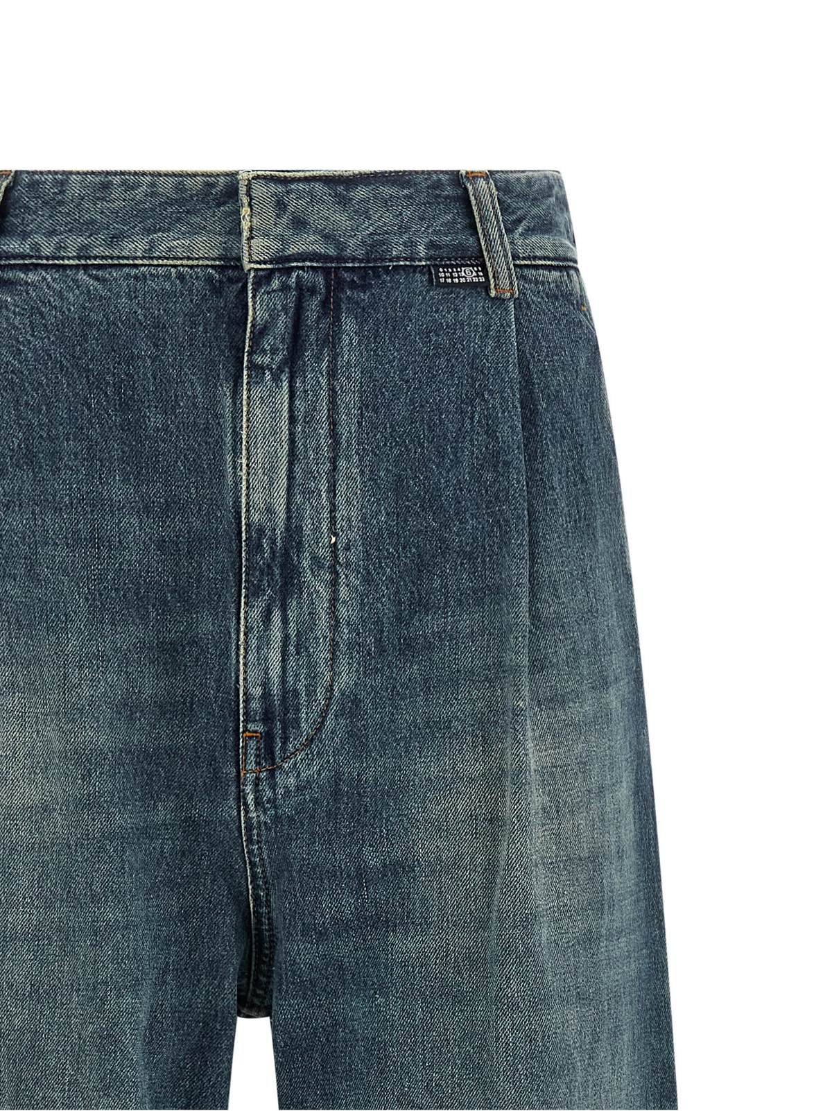 MM6 Maison Margiela Wide Leg Jeans - Blue - Image 3 of 4