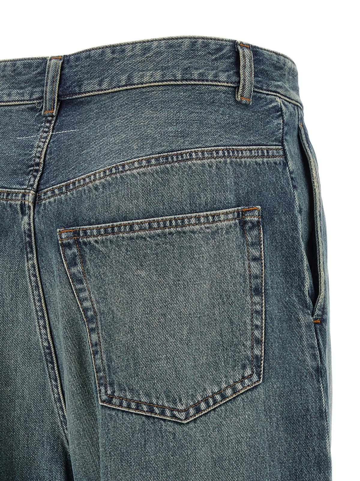 MM6 Maison Margiela Wide Leg Jeans - Blue - Image 4 of 4