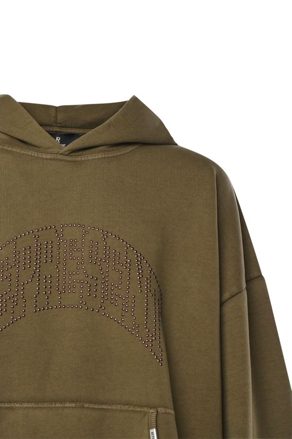 Represent Embellished Cotton Sweatshirt - Vintage Khaki