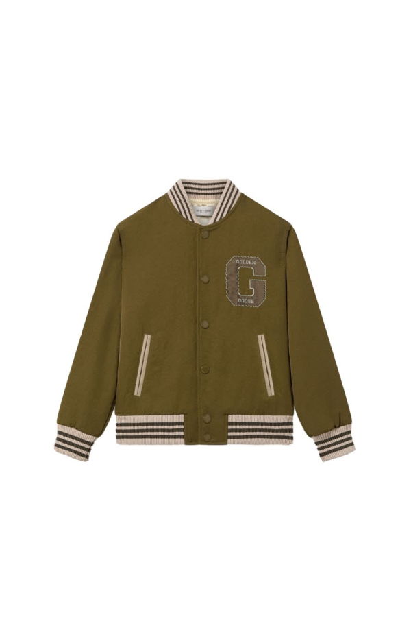 KIDS Golden Goose G Logo Jacket - Brown