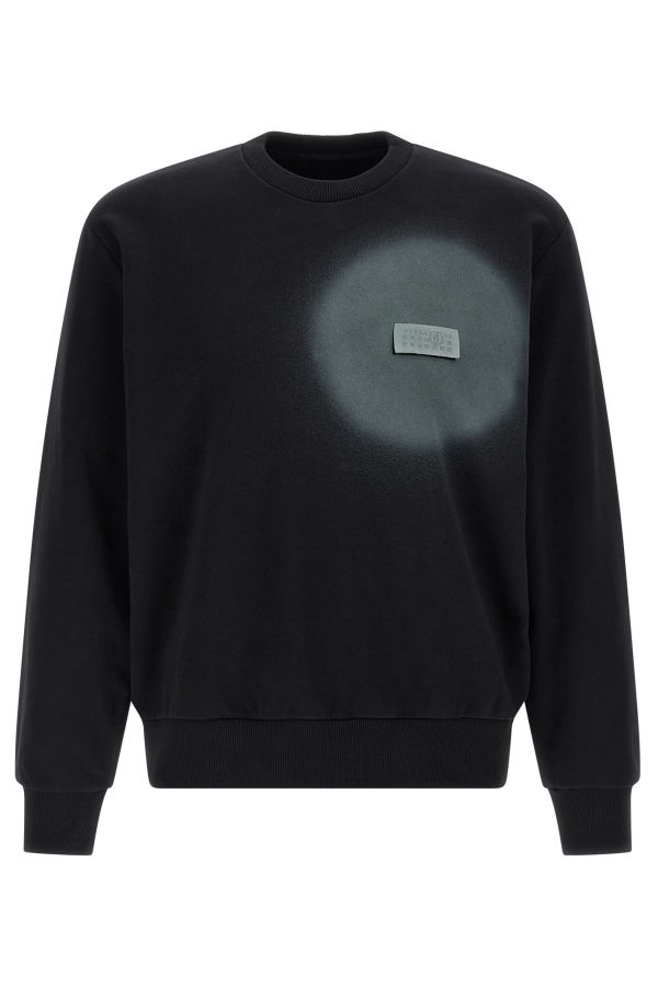 MM6 Maison Margiela Numeric Signature MM6 Spray Sweatshirt - Black